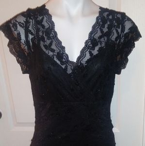 Marina brand , sexy lace low cut dress size 12